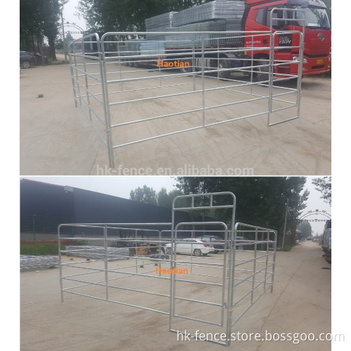 Custom specification portable horse fence panel with hot dipped galvanized coat,6 rail horse yard panel specialized manufacturer